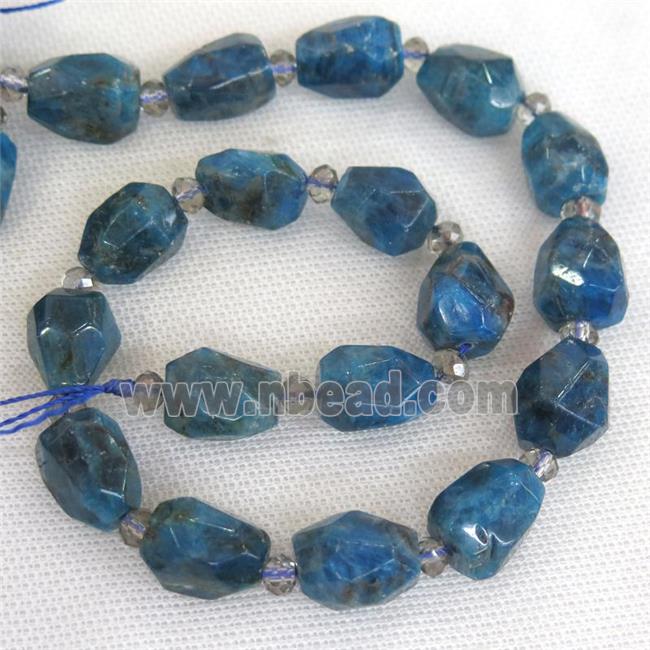 blue Apatite beads, freeform