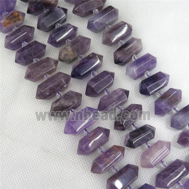 purple Amethyst bullet beads