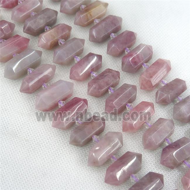 Madagascar Rose Quartz bullet beads
