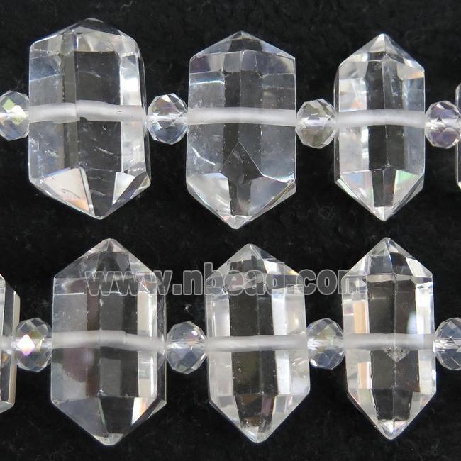 AA grade Clear Crystal Quartz point bullet beads