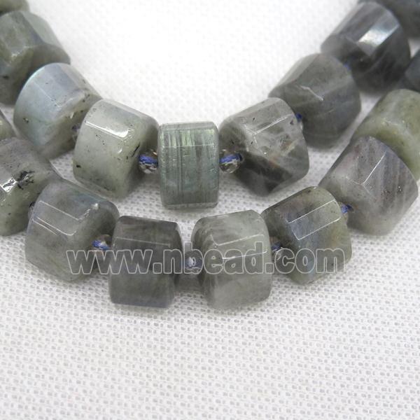 Labradorite triangle beads, faceted