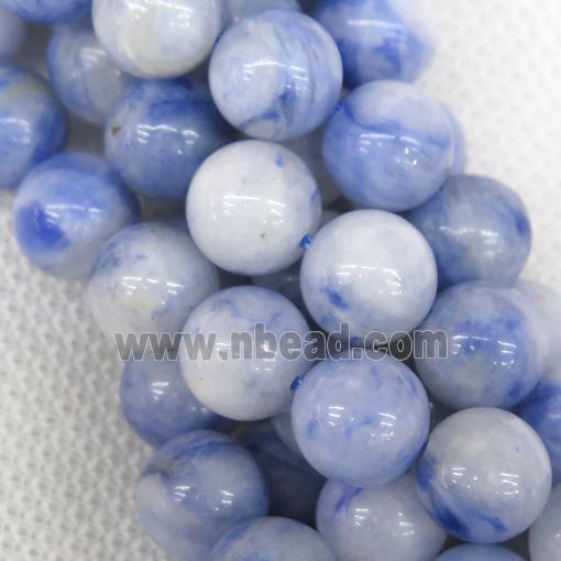 round blue Calcite beads