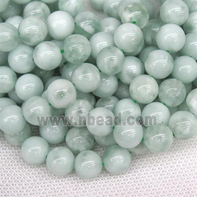 green Angelite beads, round