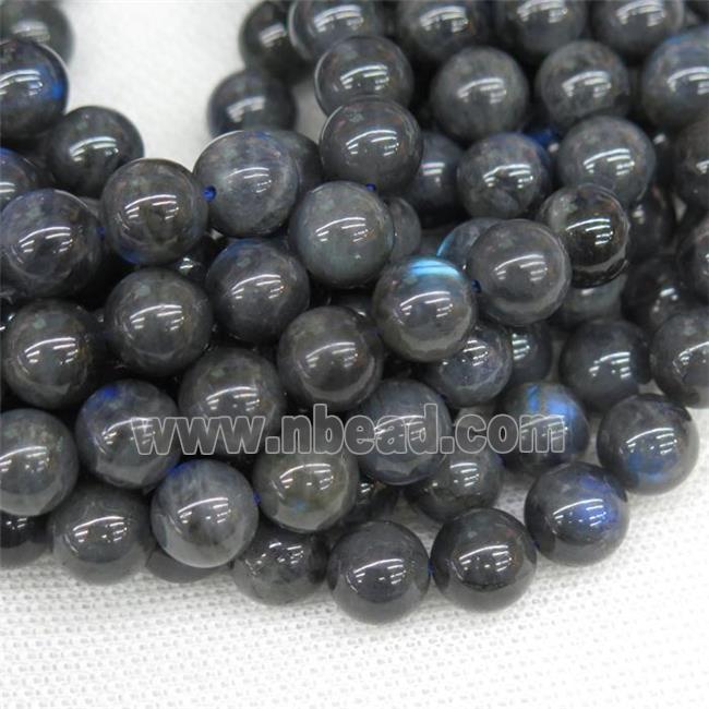 black Labradorite Beads, blue light, AAAA-Grade