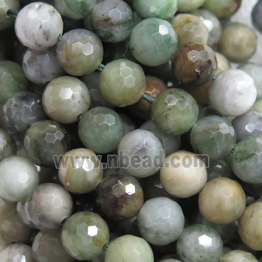 natural Sinkiang Jadeite Beads, green, round