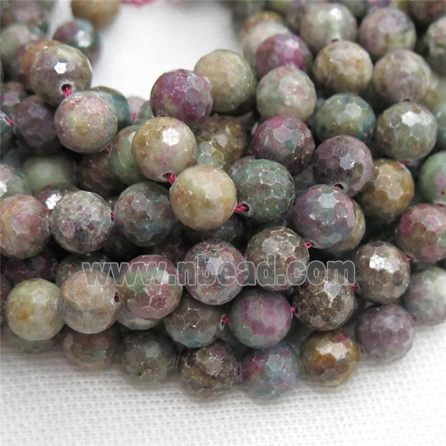 Corundum beads, faceted round