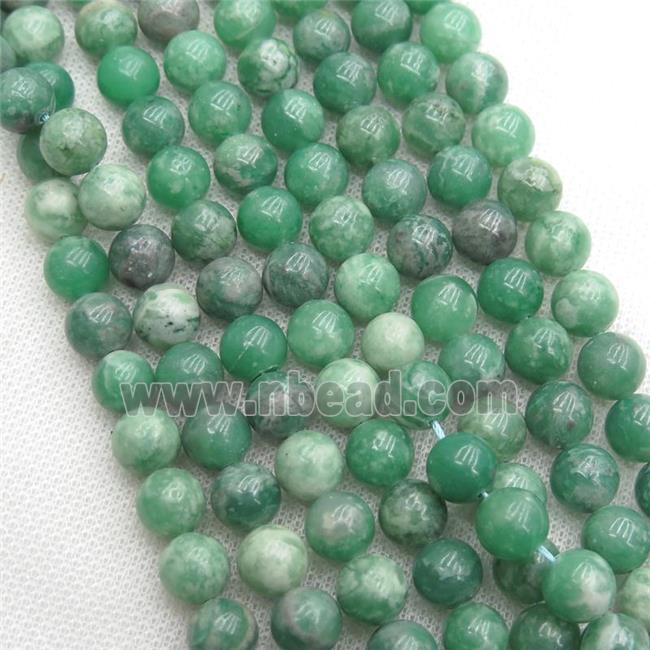 green Jadeite Beads, round