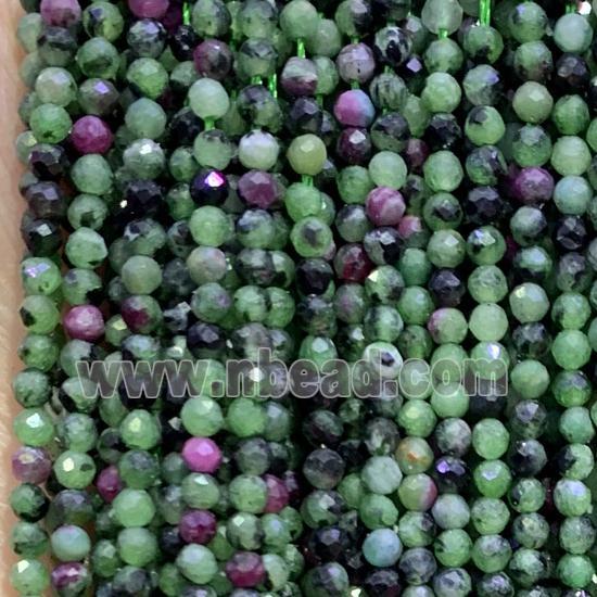 Ruby Zoisite Beads, faceted round