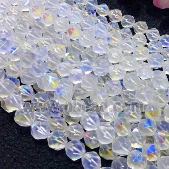 Clear Quartz Beads, star-cutting