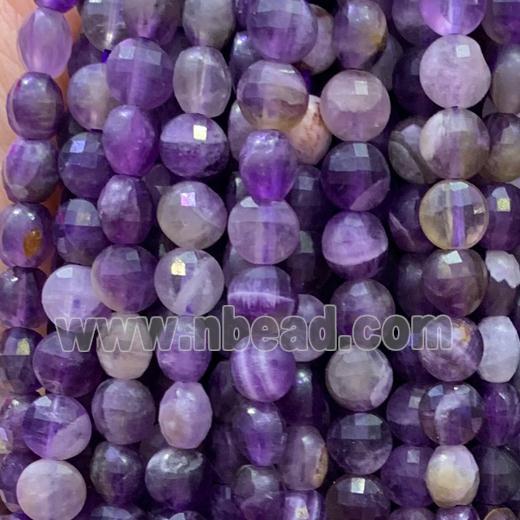purple Fluorite Beads, faceted circle