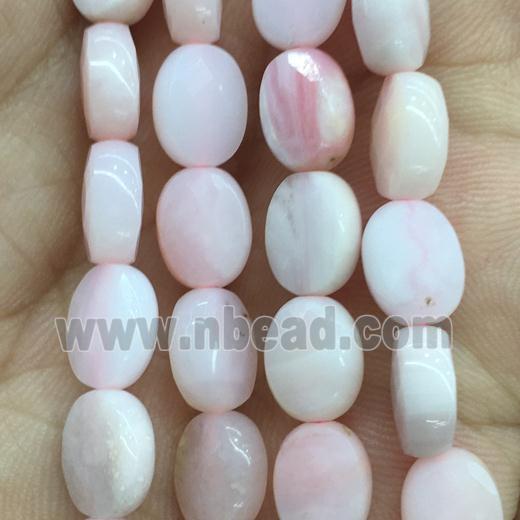 pink Opal Stone Beads, faceted oval