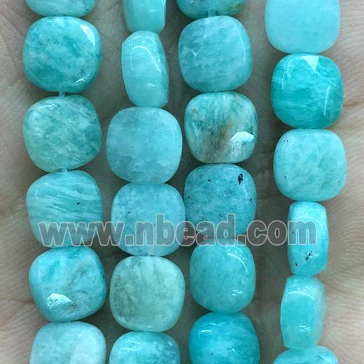 Amazonite Beads, faceted square