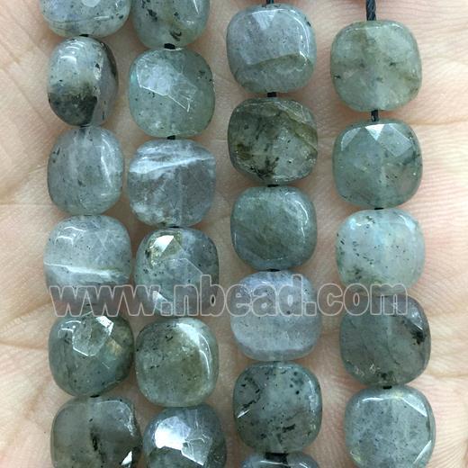 Labradorite Beads, faceted square