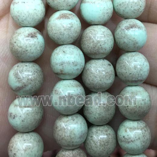 dichromatic round Alashan Agate Beads, green