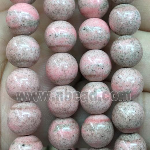dichromatic round Alashan Agate Beads, pink