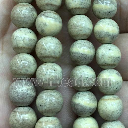 olive dichromatic round Alashan Agate Beads