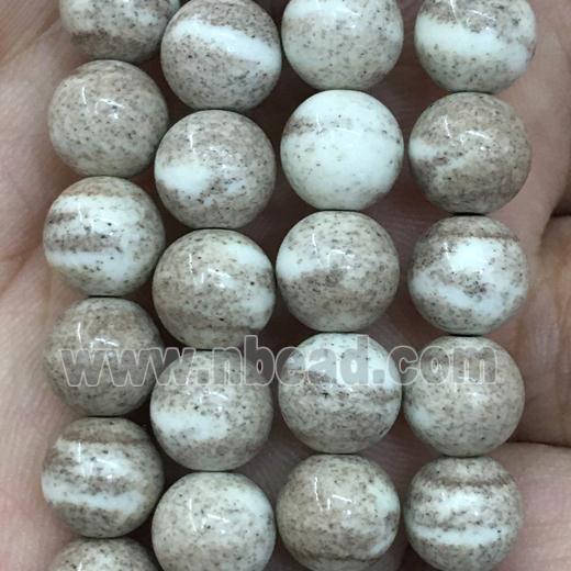 dichromatic round Alashan Agate Beads