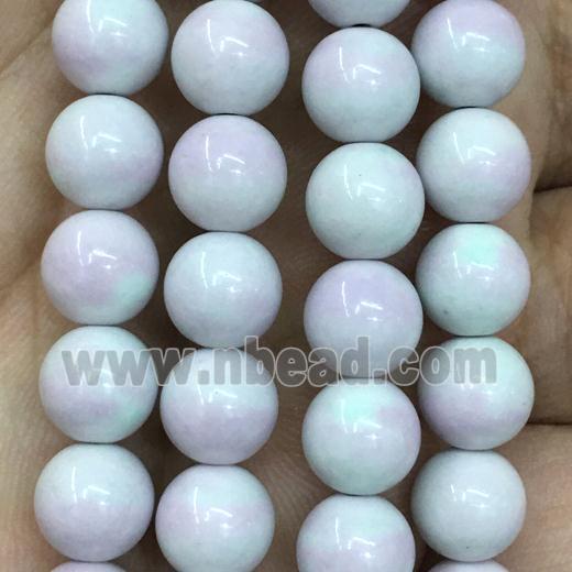 dichromatic round Alashan Agate Beads, purple