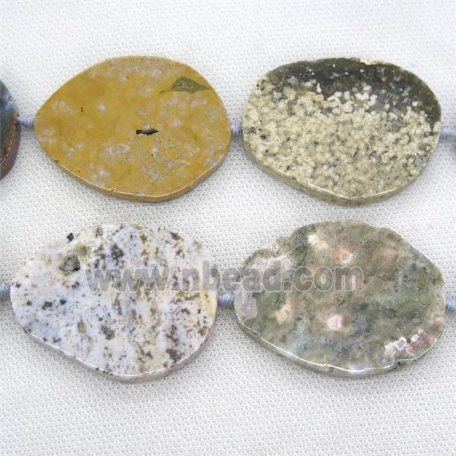 Ocean Agate slice beads