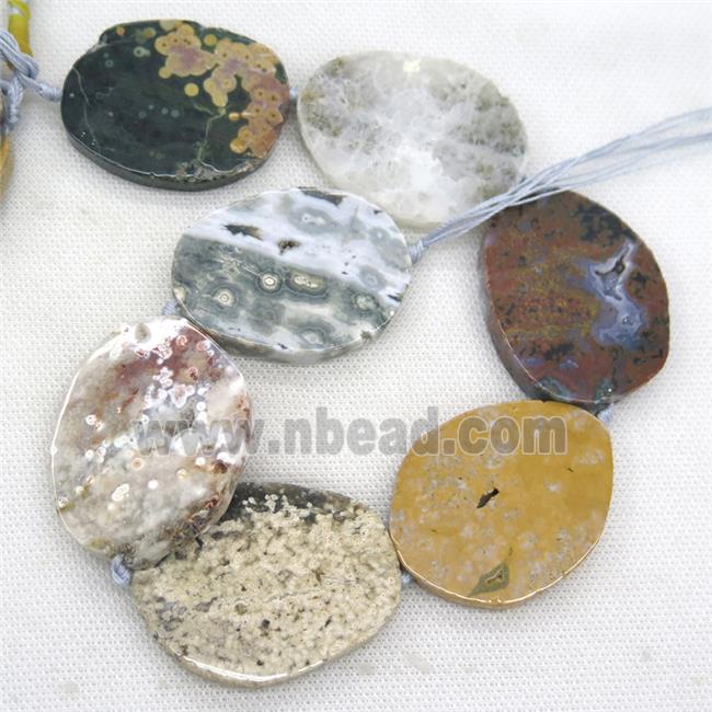 Ocean Agate slice beads