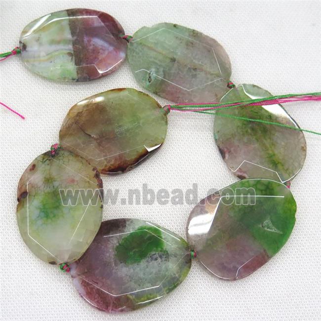 natural Agate slab beads, color treated