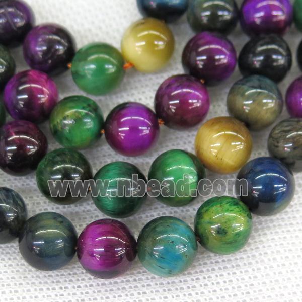 round Tiger eye stone beads, mixed color
