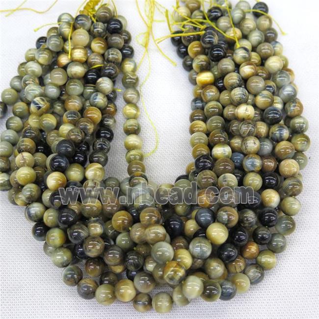 round fancy Tiger eye stone beads