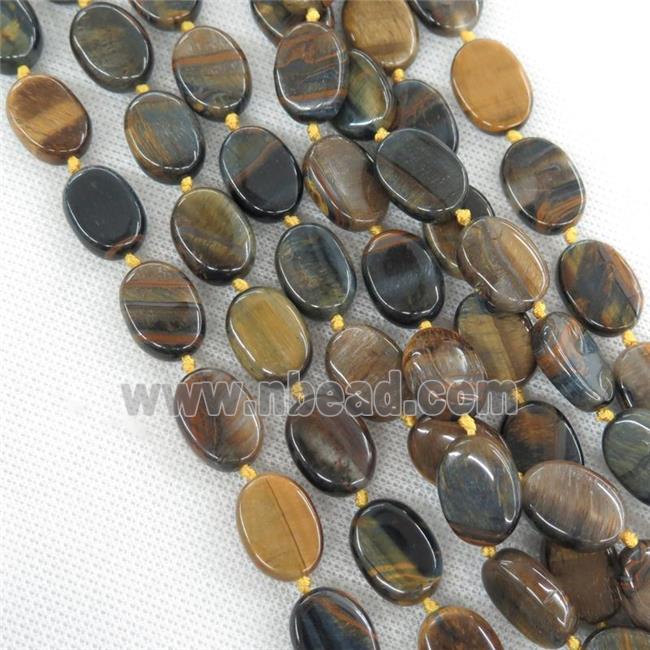 Tiger eye stone oval beads