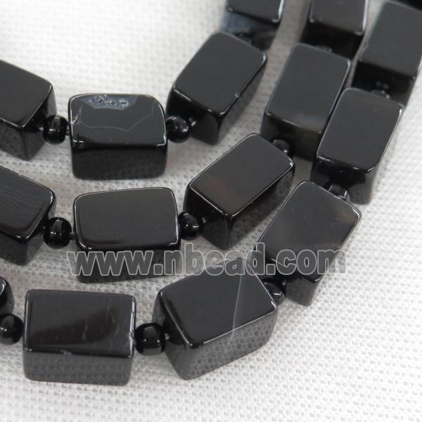 black Agate Cuboid beads