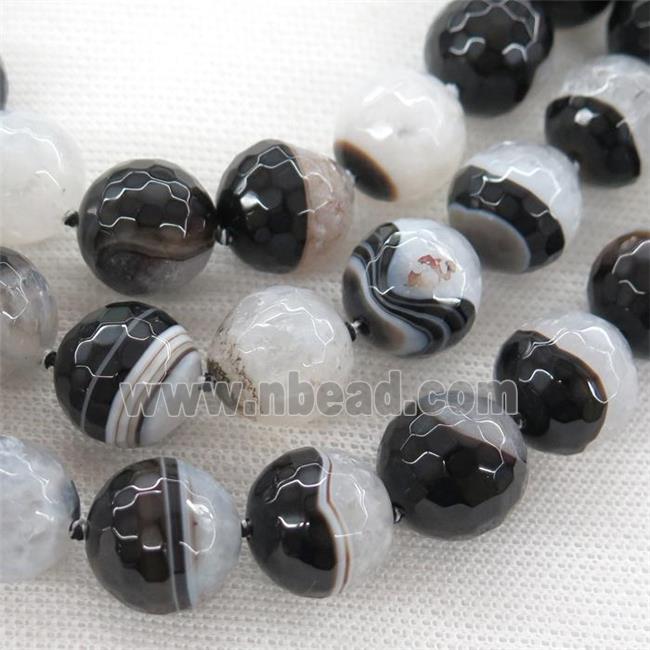 faceted round Agate Druzy beads