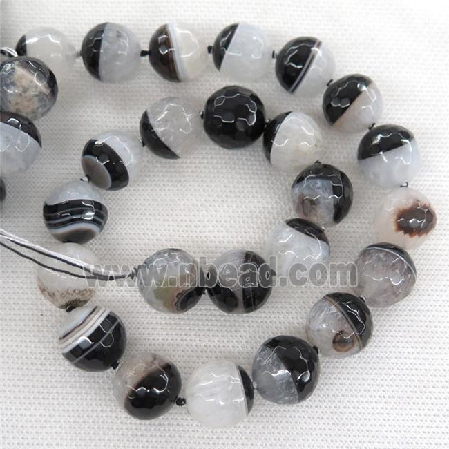 faceted round Agate Druzy beads