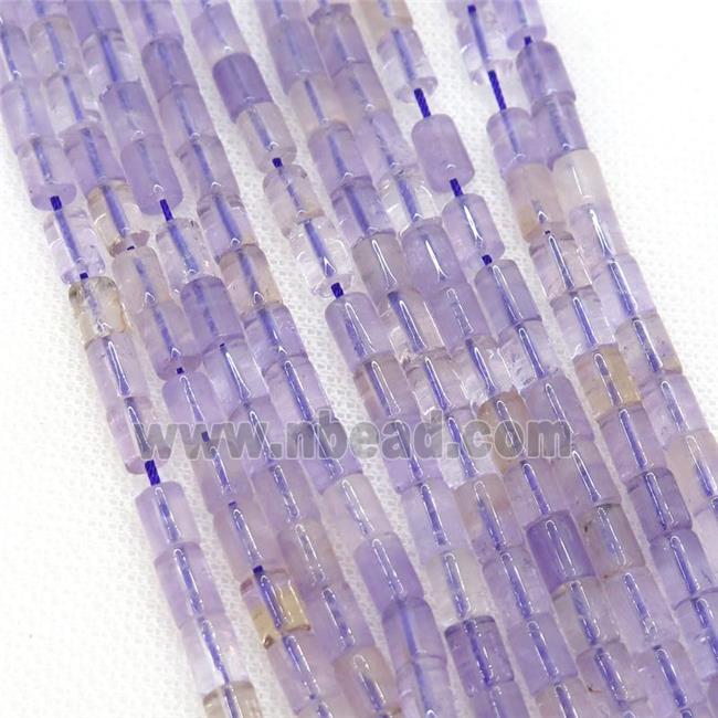 lt.purple Amethyst tube beads