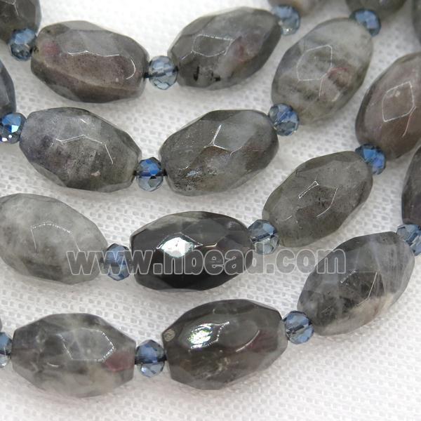 Labradorite Beads, faceted rice