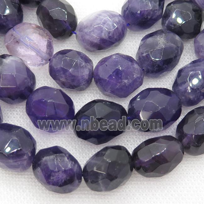 Amethyst Beads, faceted Irregular