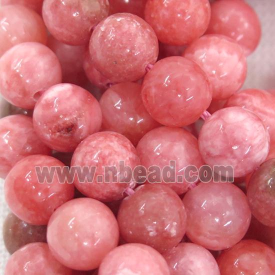 Argentine Rhodonite Beads, round, pink