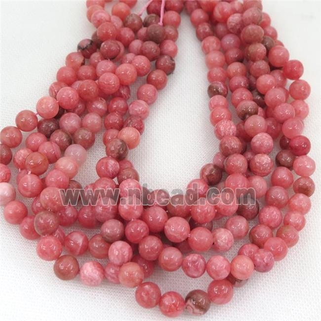 Argentine Rhodonite Beads, round, pink