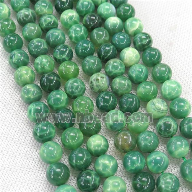 natural Green Chalcedony beads, round
