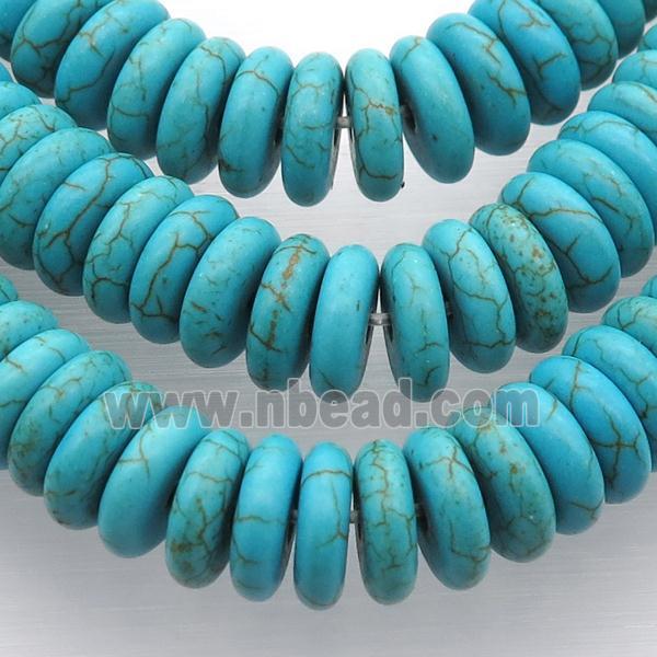 blue synthetic Turquoise heishi beads