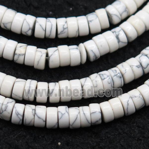 white Howlite Turquoise heishi beads