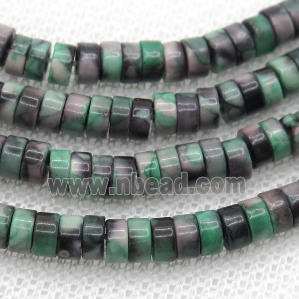 green Rainforest jasper heishi beads