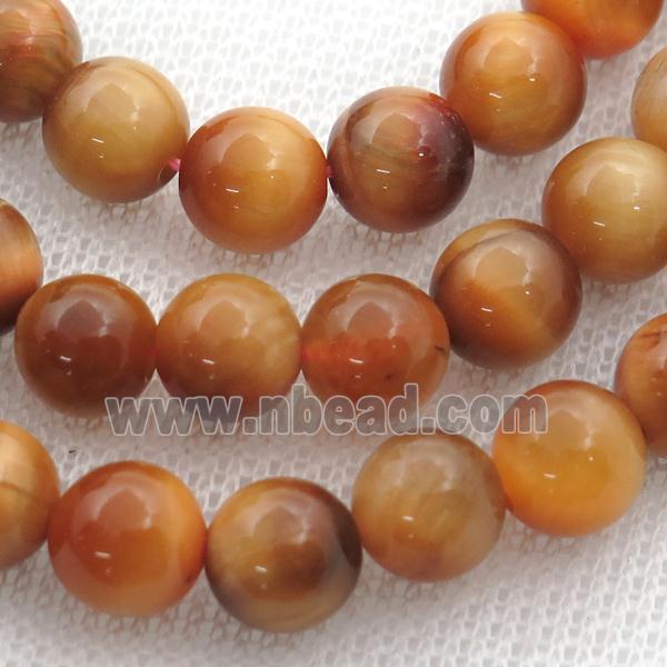 round Tiger eye stone beads