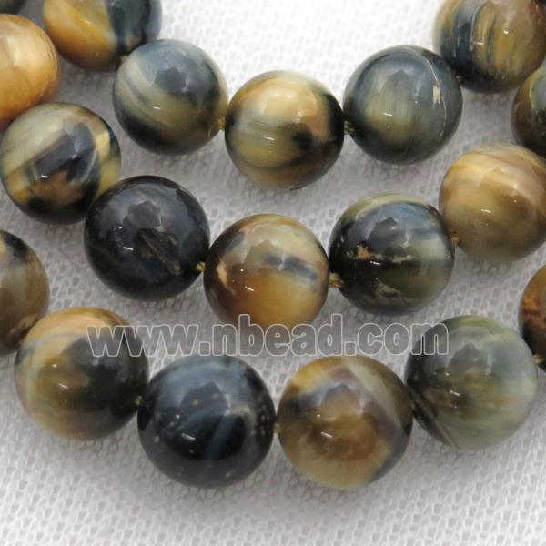 fancy Tiger eye stone beads, round