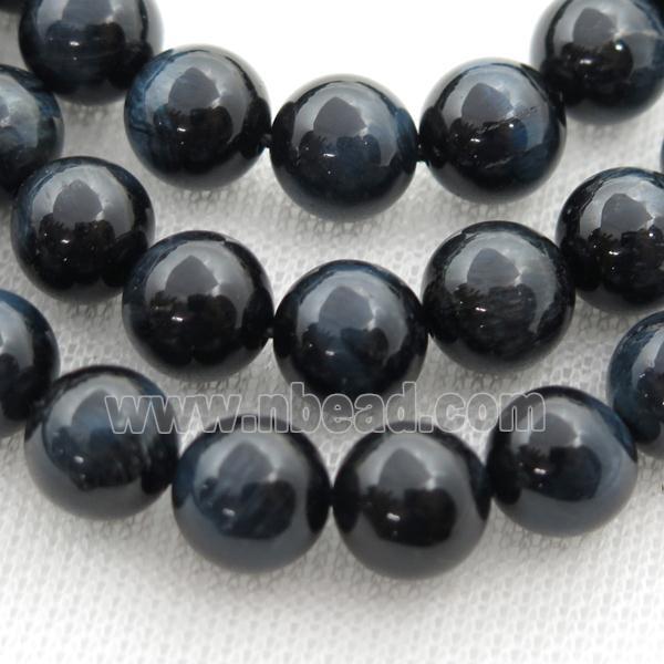 inkblue Tiger eye stone bead, rounds, natural color