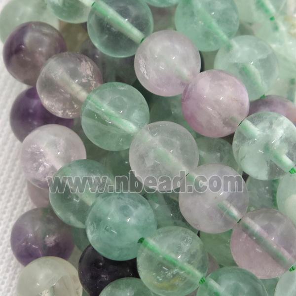 multicolor Fluorite Beads, round