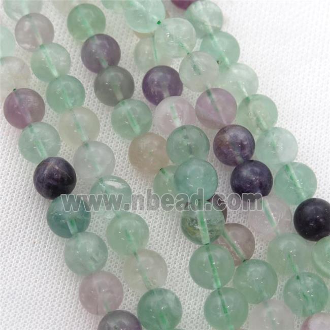 multicolor Fluorite Beads, round