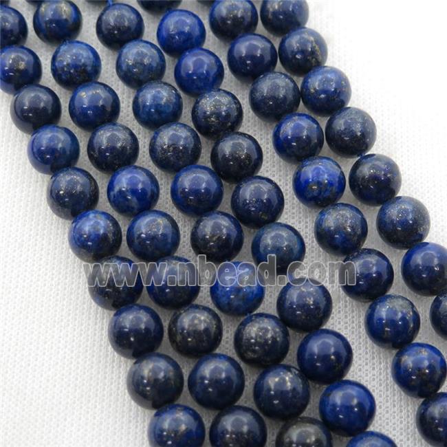 round Lapis Beads, blue treated