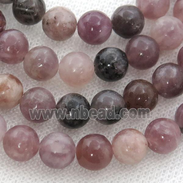 round Lepidolite Beads