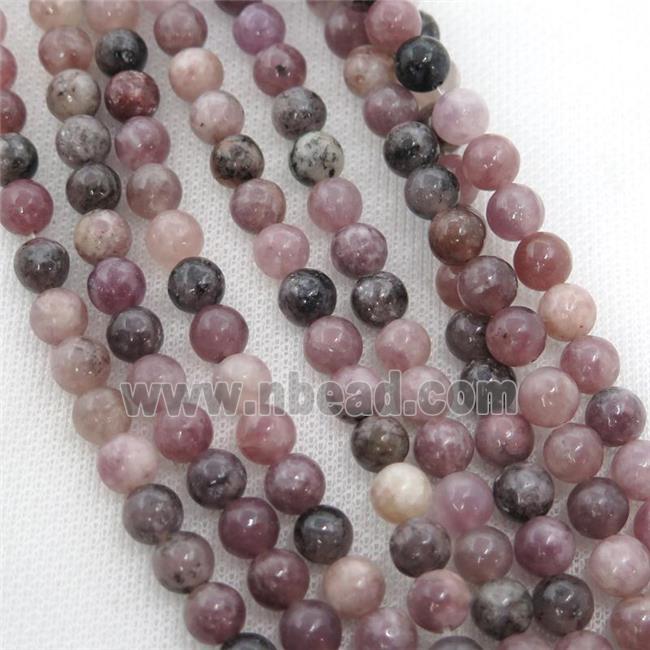 round Lepidolite Beads