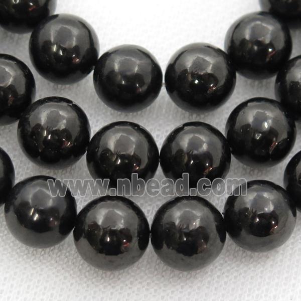 black Coal Crystal Beads, round