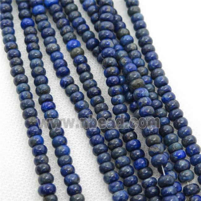 blue Lapis Lazuli rondelle beads